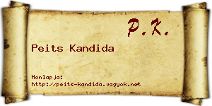 Peits Kandida névjegykártya